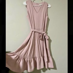 Calvin Klein blush-colored formal dress